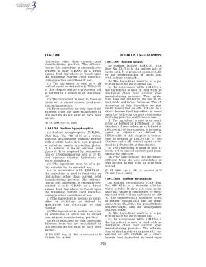 21 CFR Ch. I (4–1–12 Edition) § 184.1764