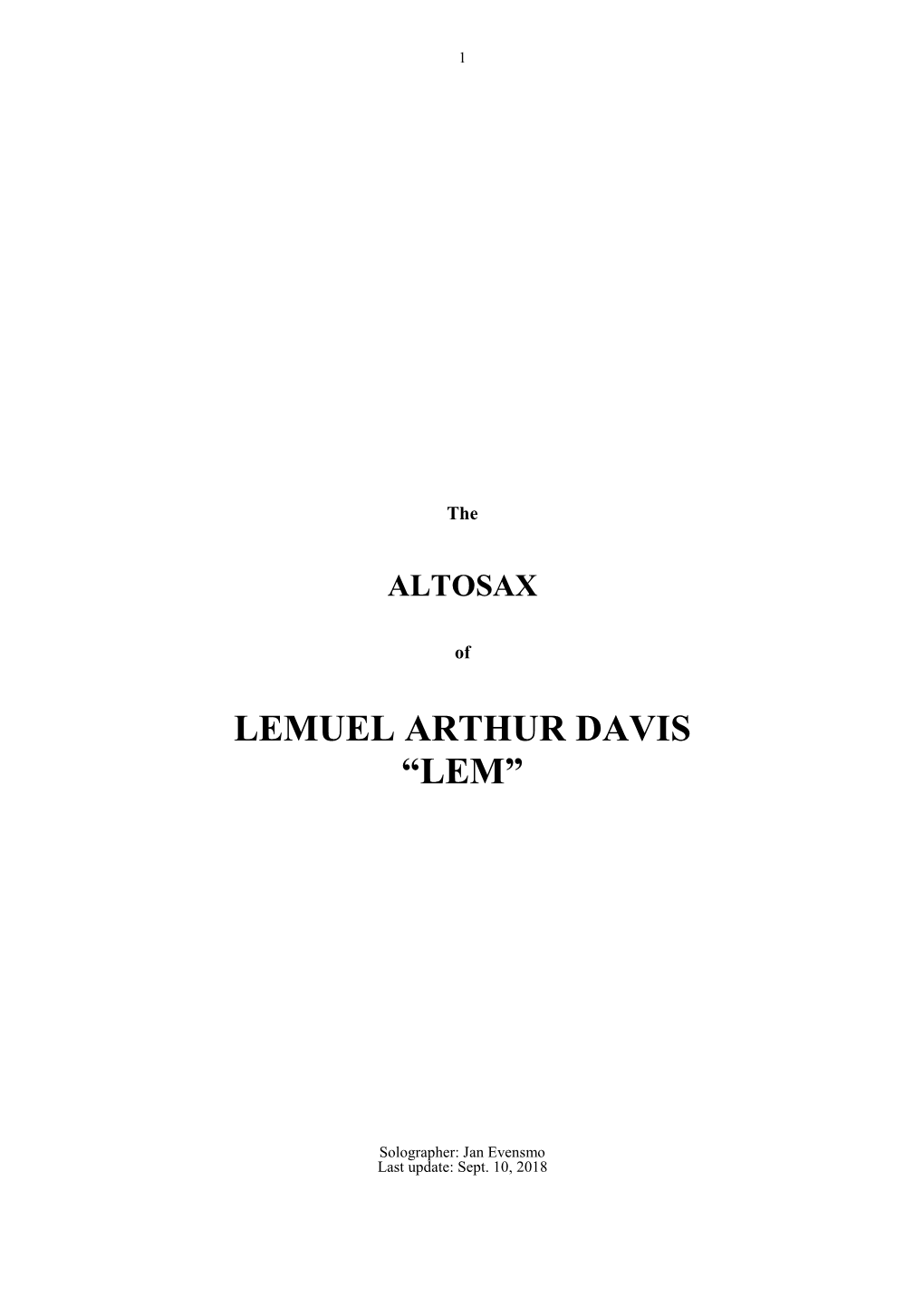 Download the Alto Saxophone of Lem Davis