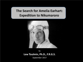 The Search for Amelia Earhart: Expedition to Nikumaroro