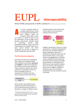 EUPL Interoperability