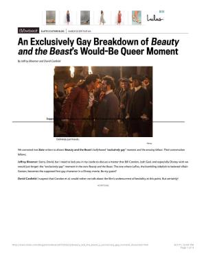 An Exclusively Gay Breakdown of Beauty and the Beast's Would-Be