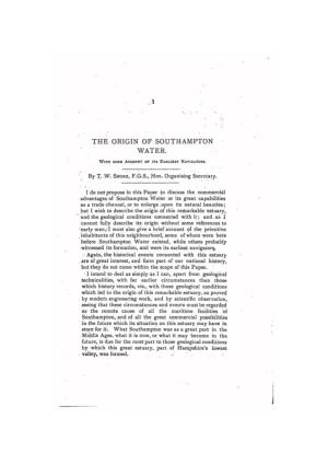 The Origin of Southampton Water