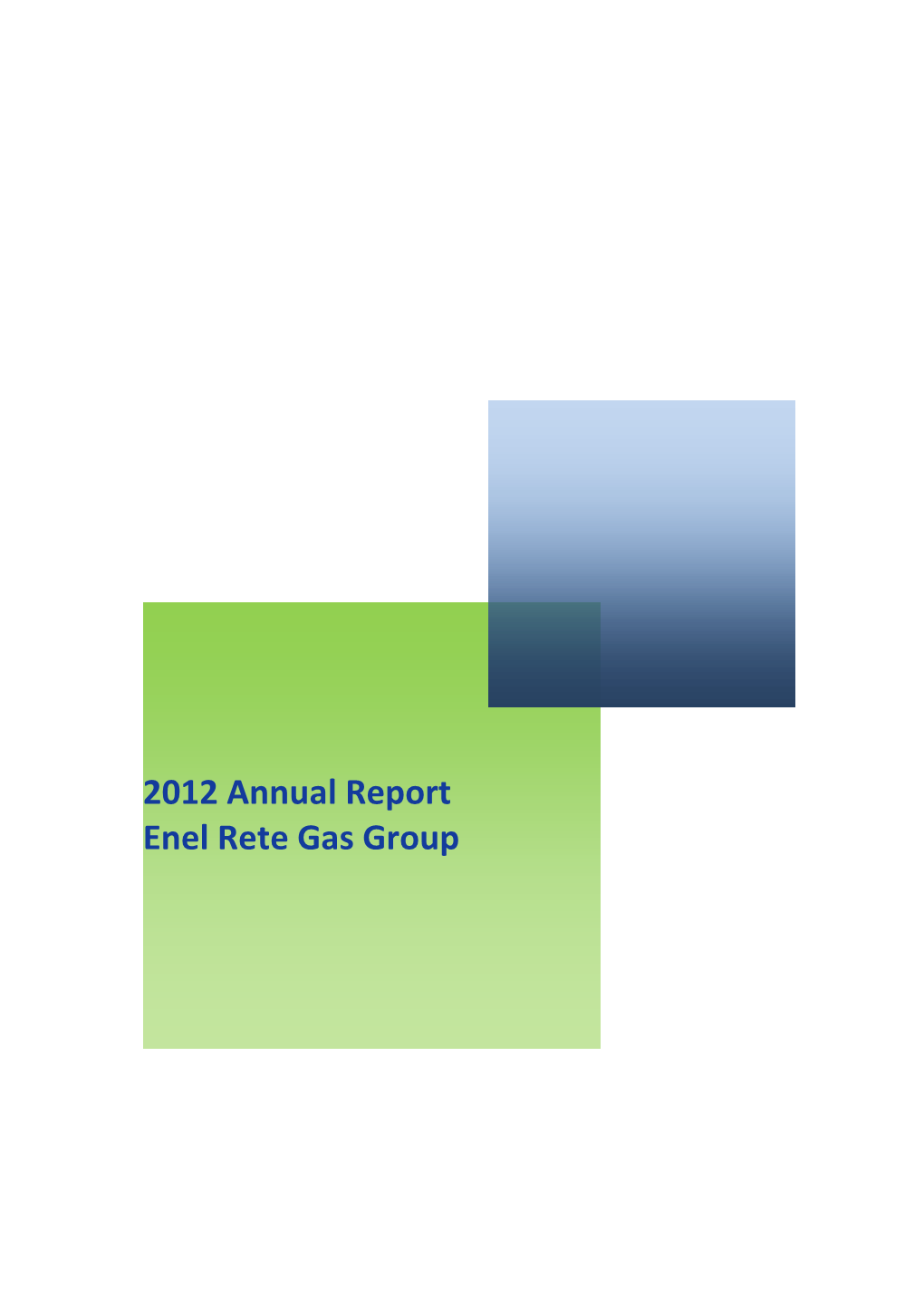 2012 Annual Report Enel Rete Gas Group