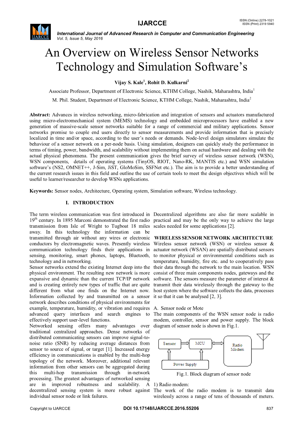 Wireless Sensor Networks Technology and Simulation Software’S