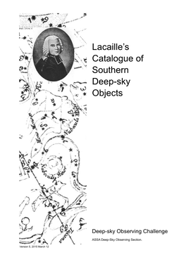 Lacaille’S Catalogue of Southern Deep-Sky Objects