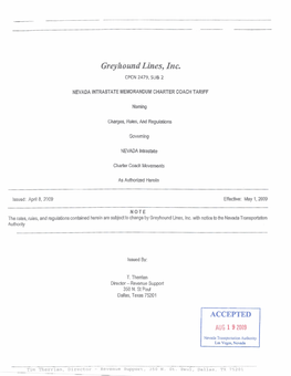 Greyhound Lines, Inc. CPCN 2479, SUB 2