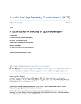 A Systematic Review of Studies on Educational Robotics
