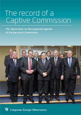 The 'Black Book' on the Corporate Agenda of the Barroso II Commission