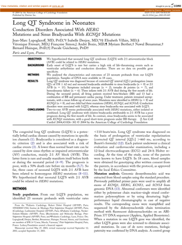 Long QT Syndrome in Neonates