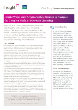 Insight Works with Argyll and Bute Council to Navigate the Complex World of Microsoft Licensing
