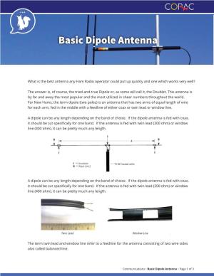 Basic Dipole Antenna