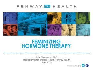 Feminizing Hormone Therapy
