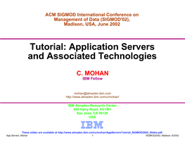 Application Servers and Associated Technologies