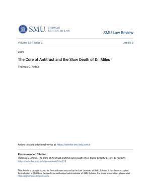 The Core of Antitrust and the Slow Death of Dr. Miles