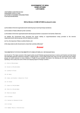 Answered On:25.07.2000 Activities of Banned Organisations Pon Radhakrishnan