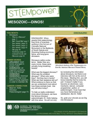 Mesozoic—Dinos!