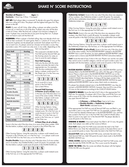 Shake N' Score Instructions