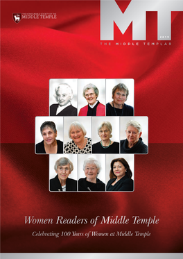 Women Readers of Middle Temple Celebrating 100 Years of Women at Middle Temple the Incorporated Council of Law Reporting for England and Wales
