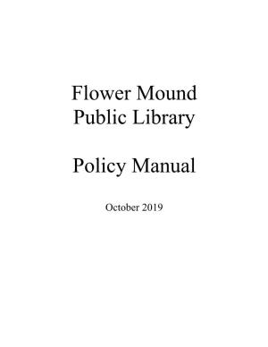 Flower Mound Public Library Policy Manual
