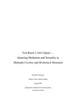 You Know I Ain't Queer … Queering Mediation And
