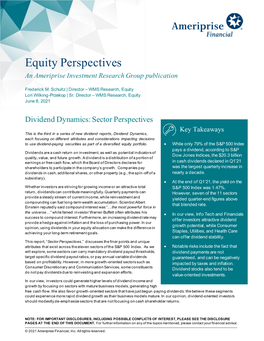 Dividend Dynamics: Sector Perspectives