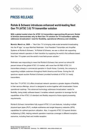 Rohde & Schwarz Introduces Enhanced World