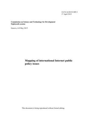 Mapping of International Internet Public Policy Issues