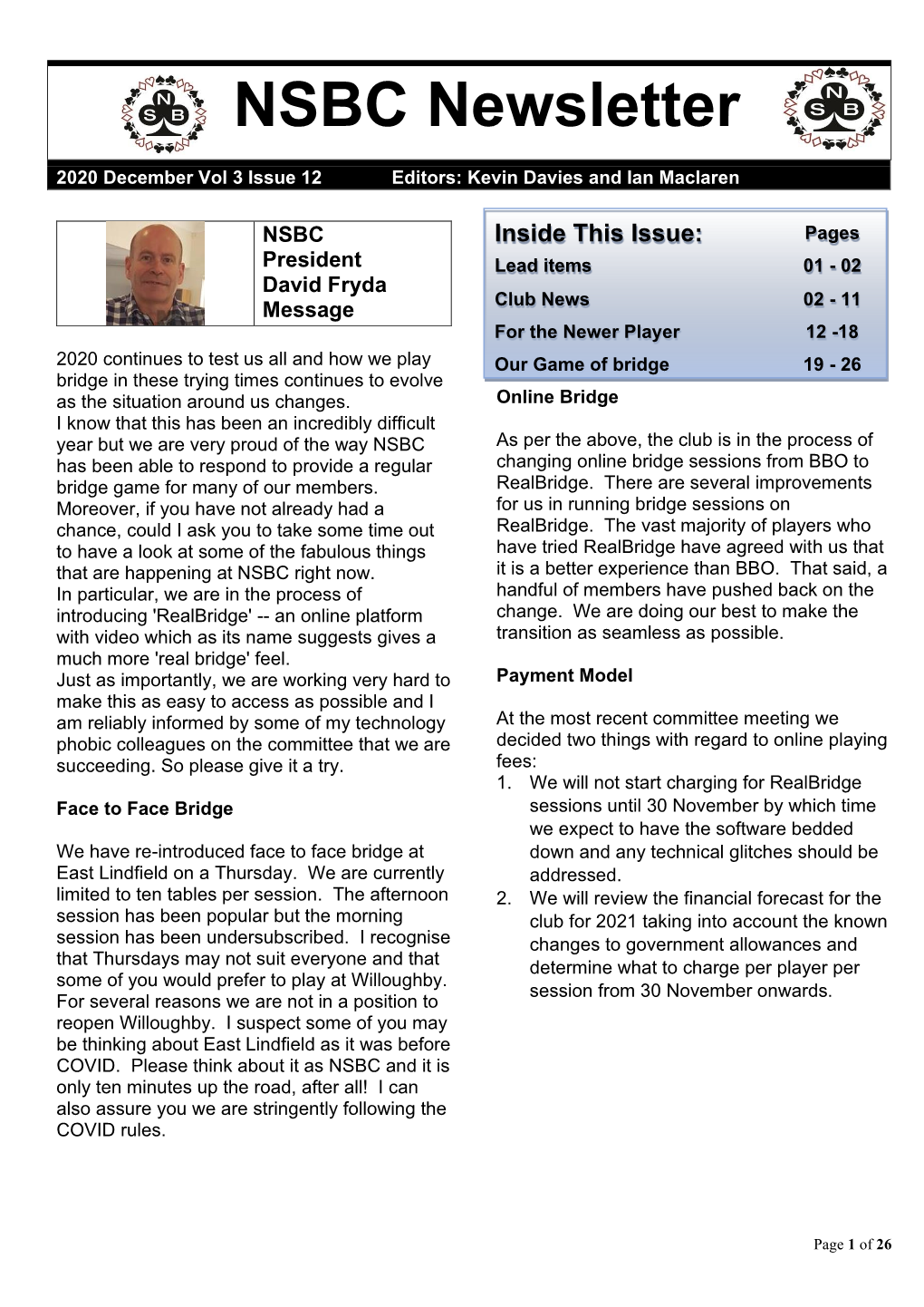 NSBC Newsletter