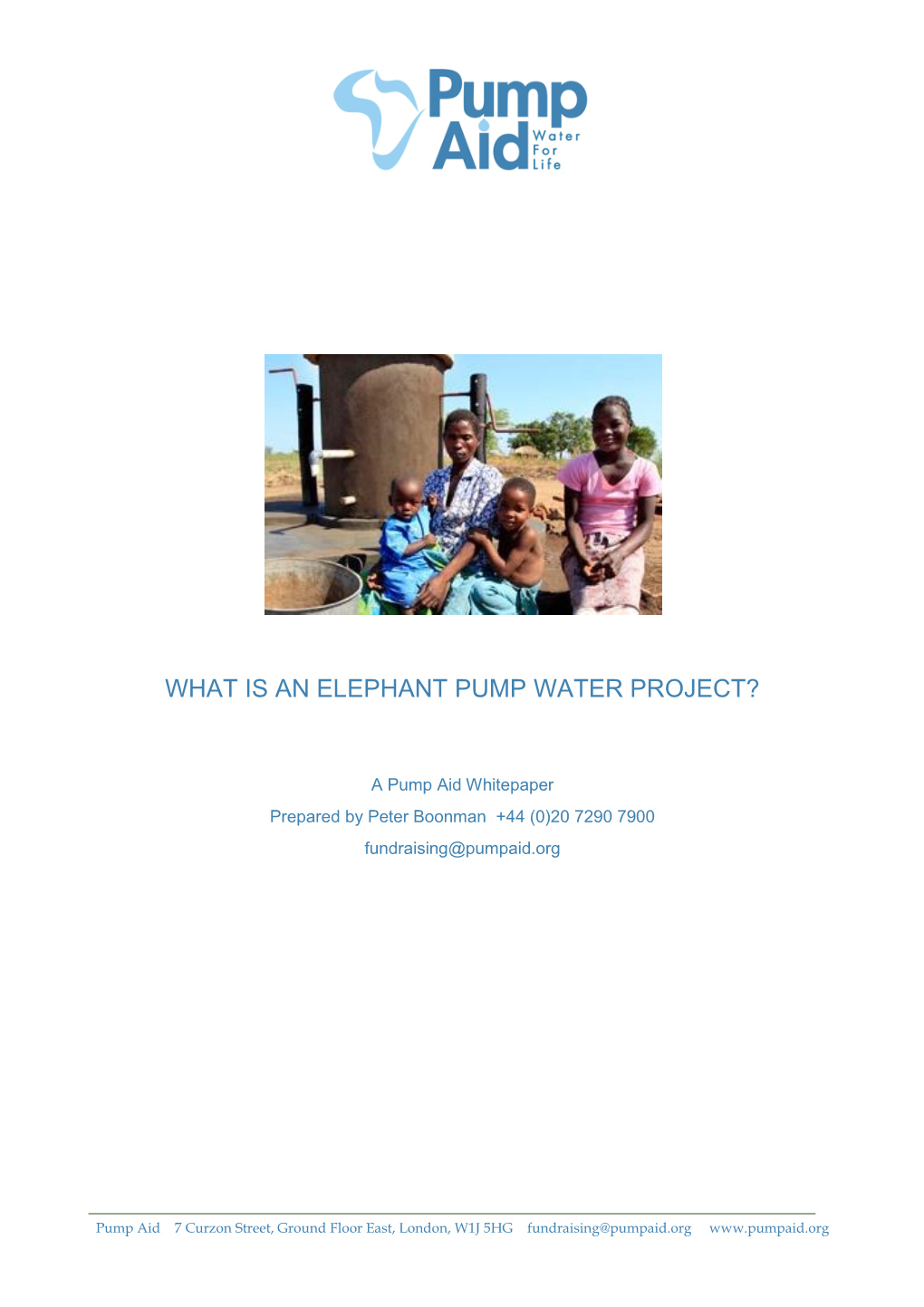 What Is an Elephant Pump Water Project?