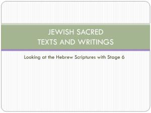 Jewish Sacred Texts and Writings