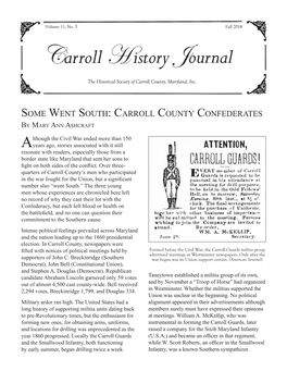 Some Went South: Carroll County Confederates by Mary Ann Ashcraft