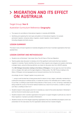 Migration and Its Effect on Australia