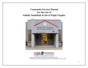 Community Services Manual for the City of Suffolk, Smithfield, & Isle Of