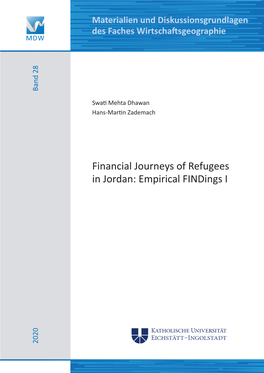 Financial Journeys of Refugees in Jordan: Empirical Findings I