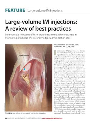 Large-Volume IM Injections