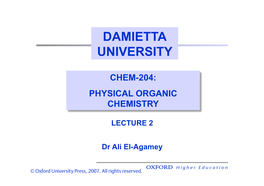 Physical Organic 2015-2016 Coloured Lecture 2 Aromaticity
