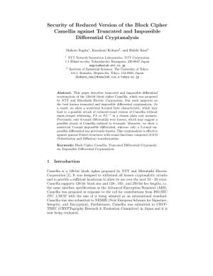 Security of Reduced Version of the Block Cipher Camellia Against Truncated and Impossible Differential Cryptanalysis