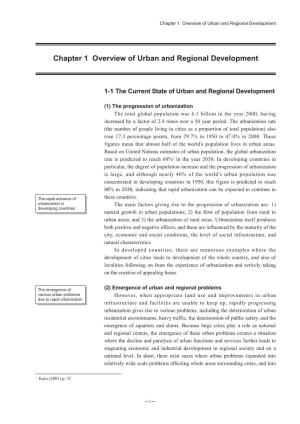Chapter 1 Overview of Urban and Regional Development