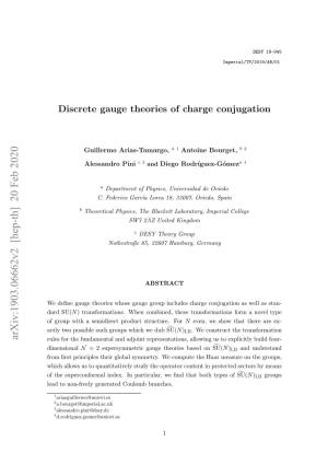 Discrete Gauge Theories of Charge Conjugation