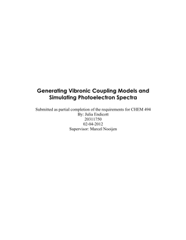 Generating Vibronic Coupling Models and Simulating Photoelectron Spectra