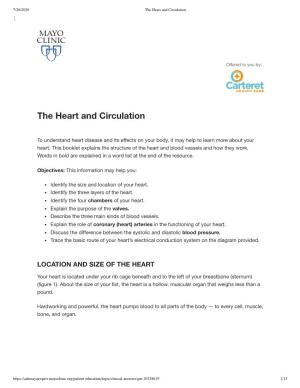 The Heart and Circulation ;