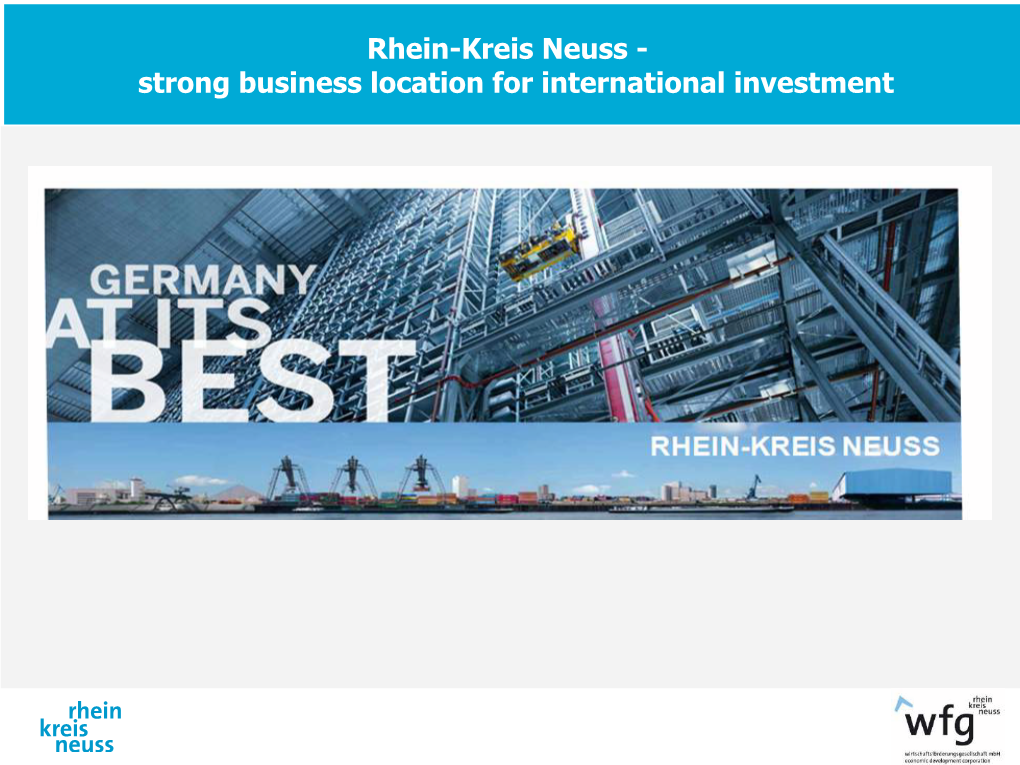 Rhein-Kreis Neuss - Strong Business Location for International Investment 2