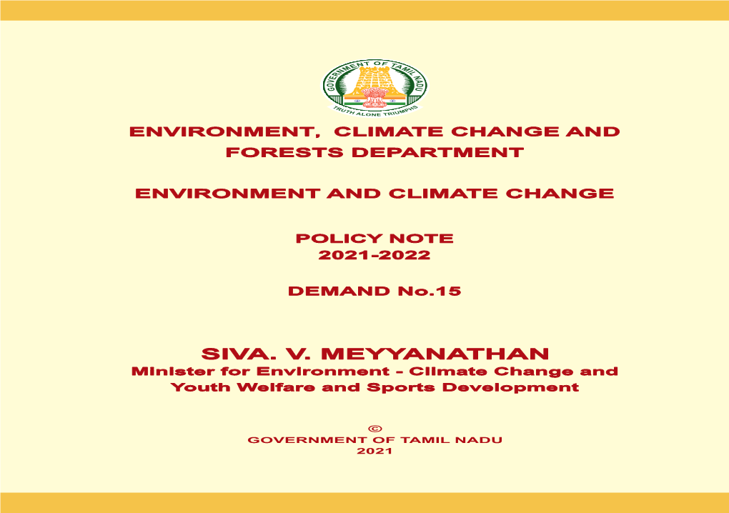 Environment and Climate Change