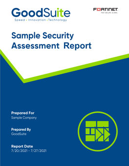 Goodsuite Sample Security Assessment Report Page 2 of 12 Security