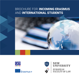 Erasmus Brochure for Incoming Students