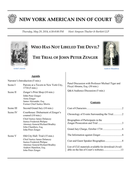 The Trial of John Peter Zenger