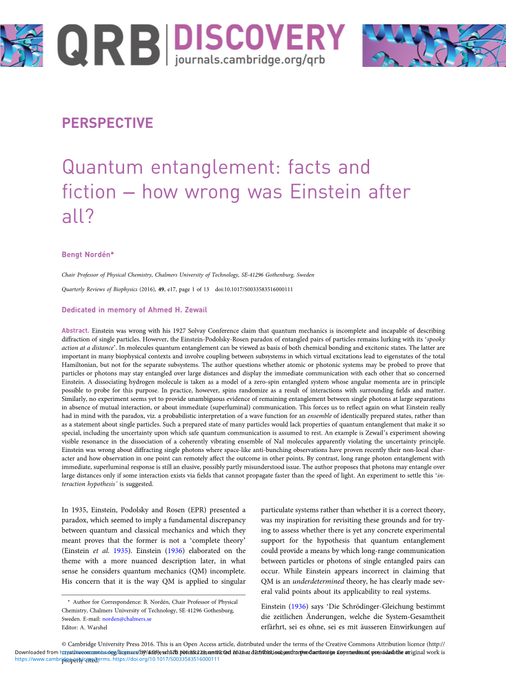 Quantum Entanglement: Facts and Fiction – How Wrong Was Einstein