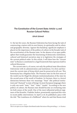 Article 13 and Russian Cultural Politics