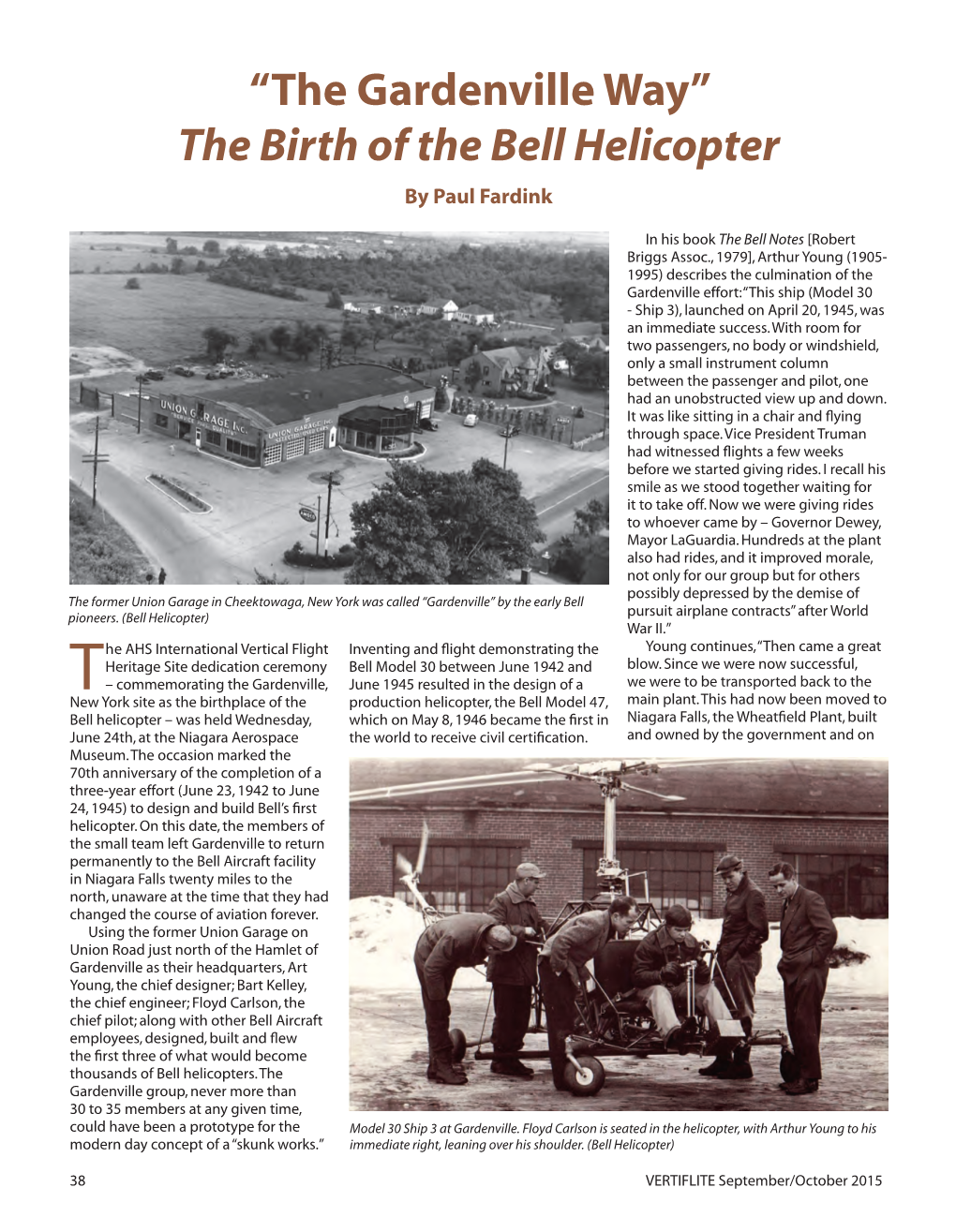 The Birth of the Bell Helicopter by Paul Fardink