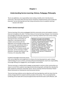 Chapter 1 Understanding Service-Learning